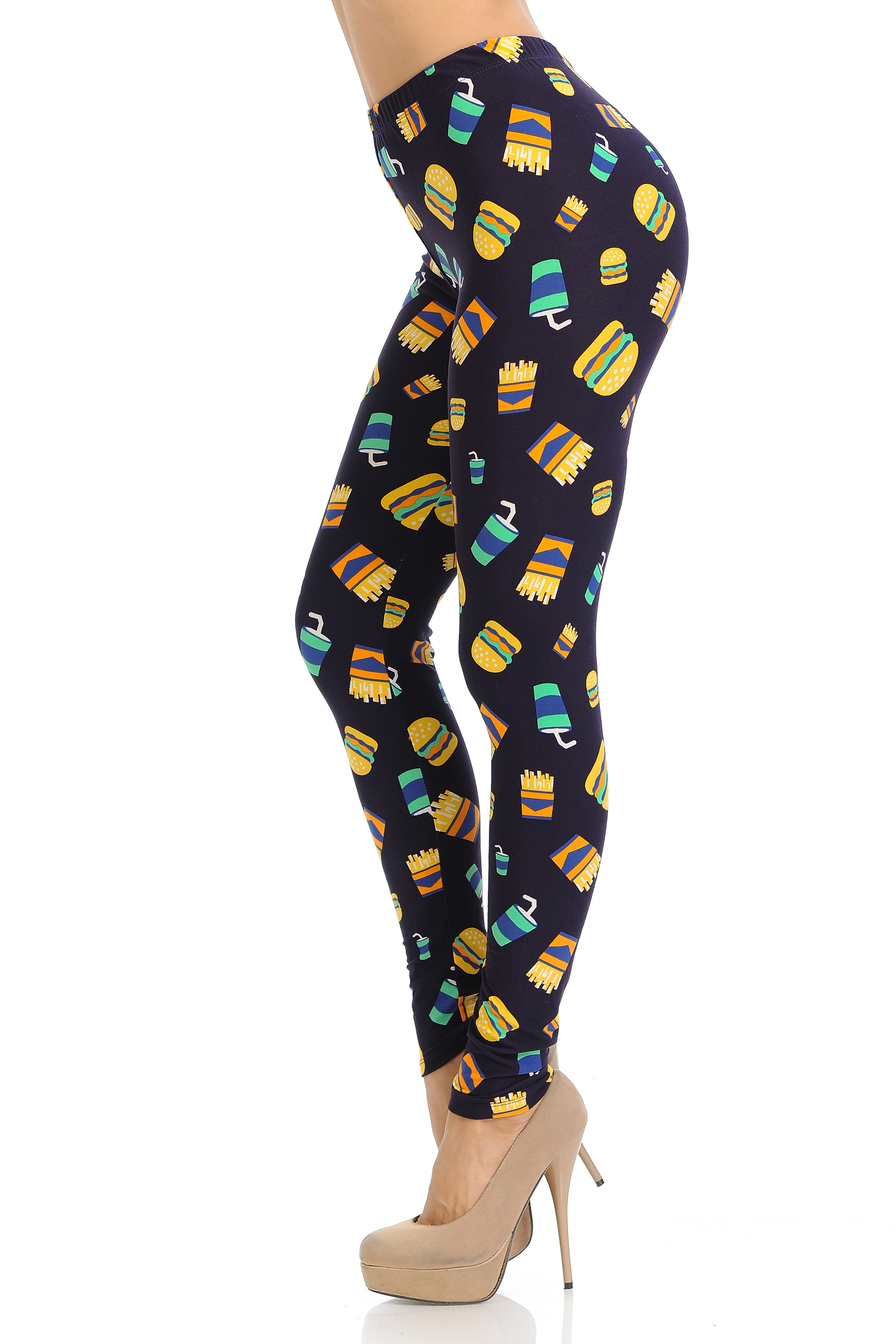 Buttery Smooth Fast Food Plus Size Leggings
