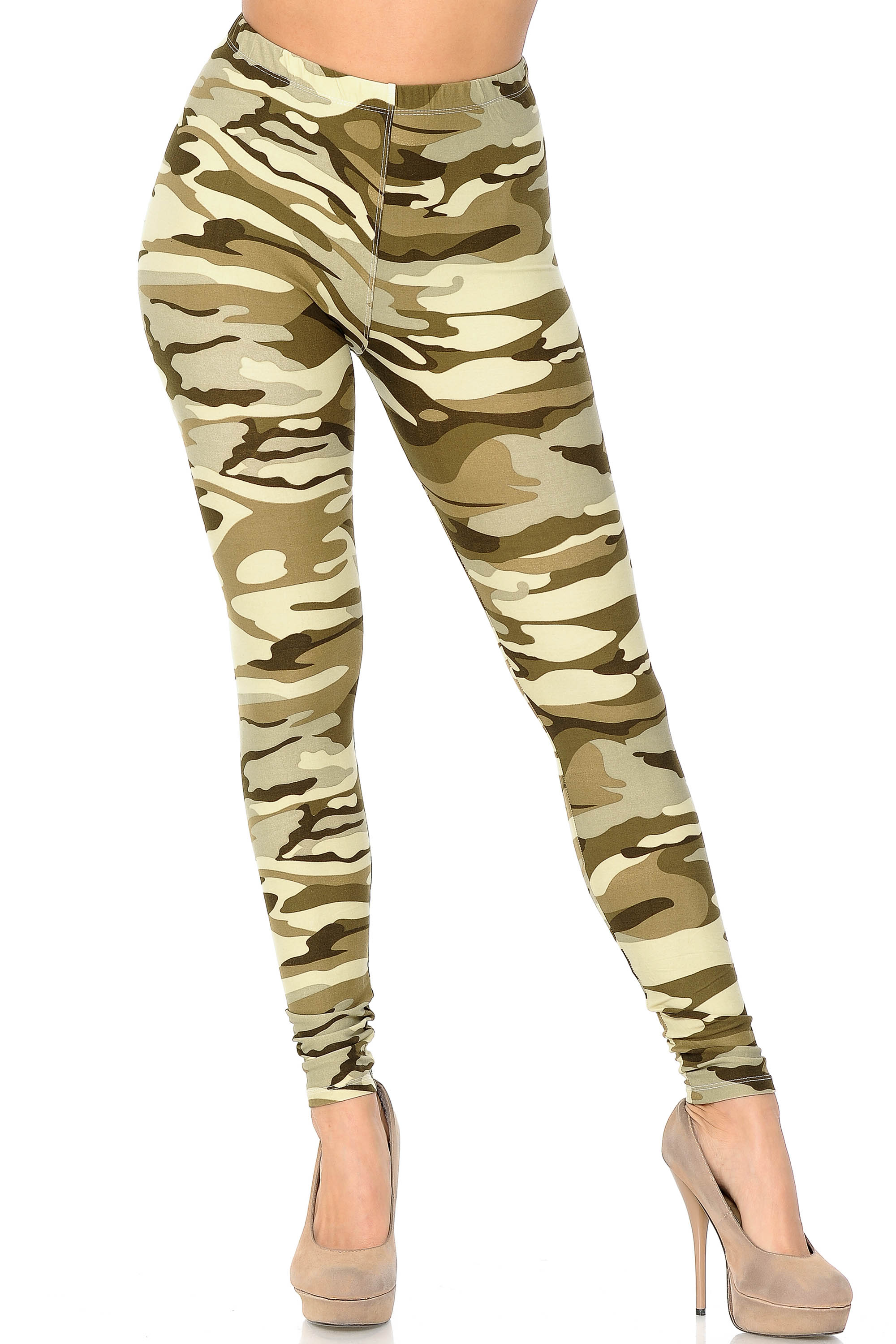 Buttery Smooth Light Olive Camouflage Leggings