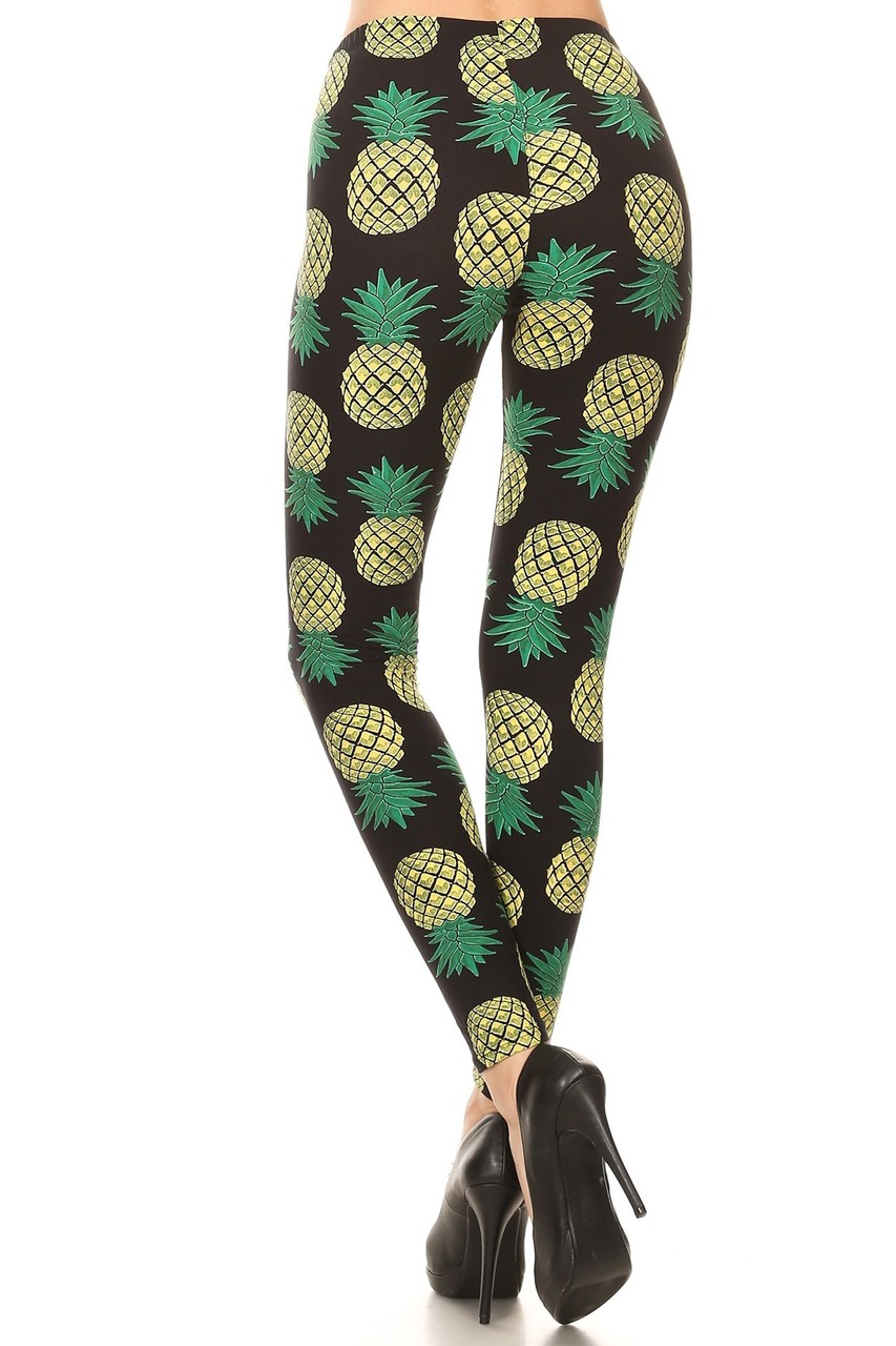 Buttery Smooth Green Pineapple Leggings - EEVEE