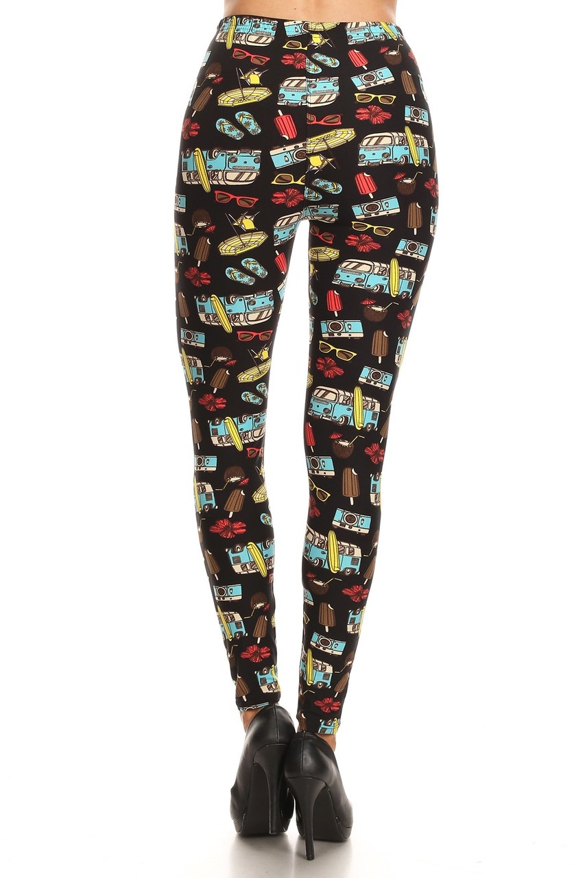 Buttery Smooth Hippy Van Summer Holiday Plus Size Leggings