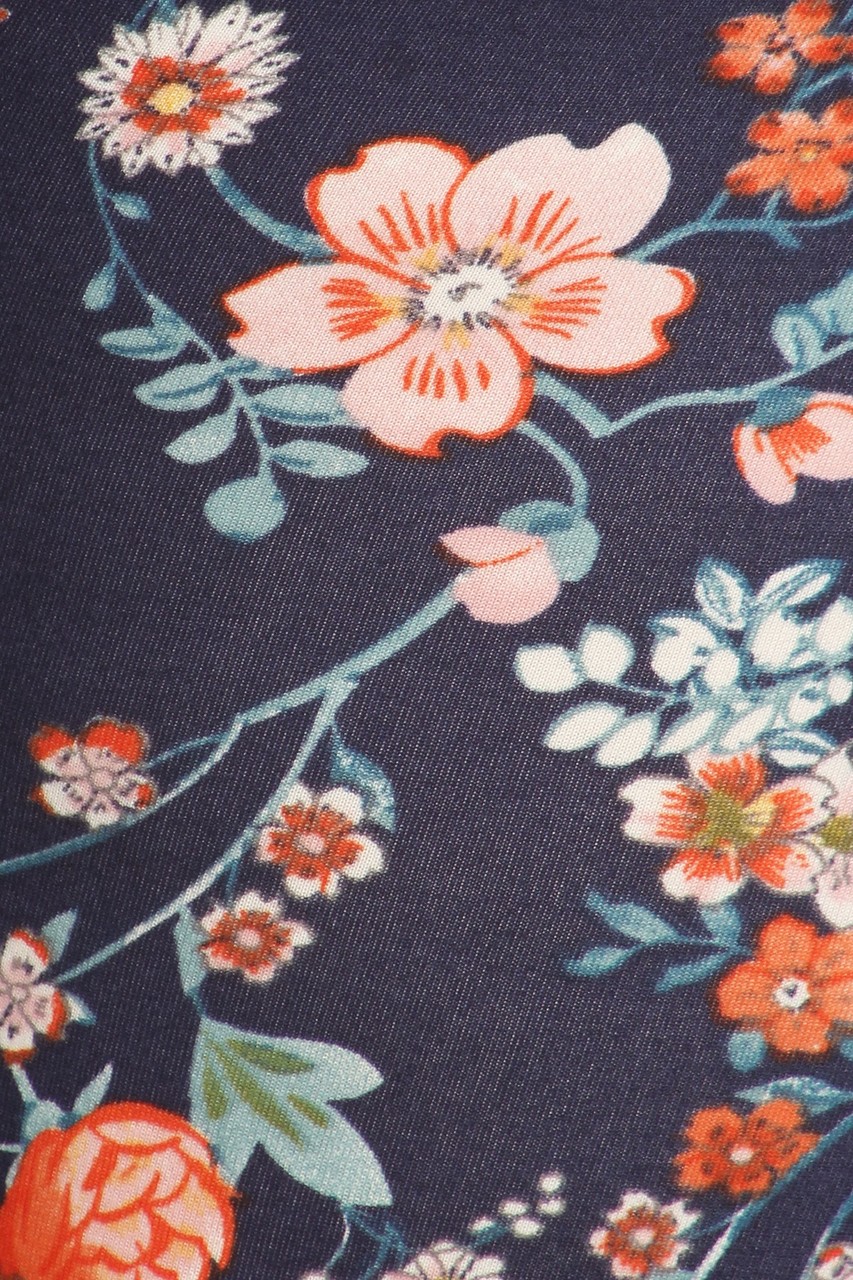 Buttery Smooth Spring Asian Floral Plus Size Leggings