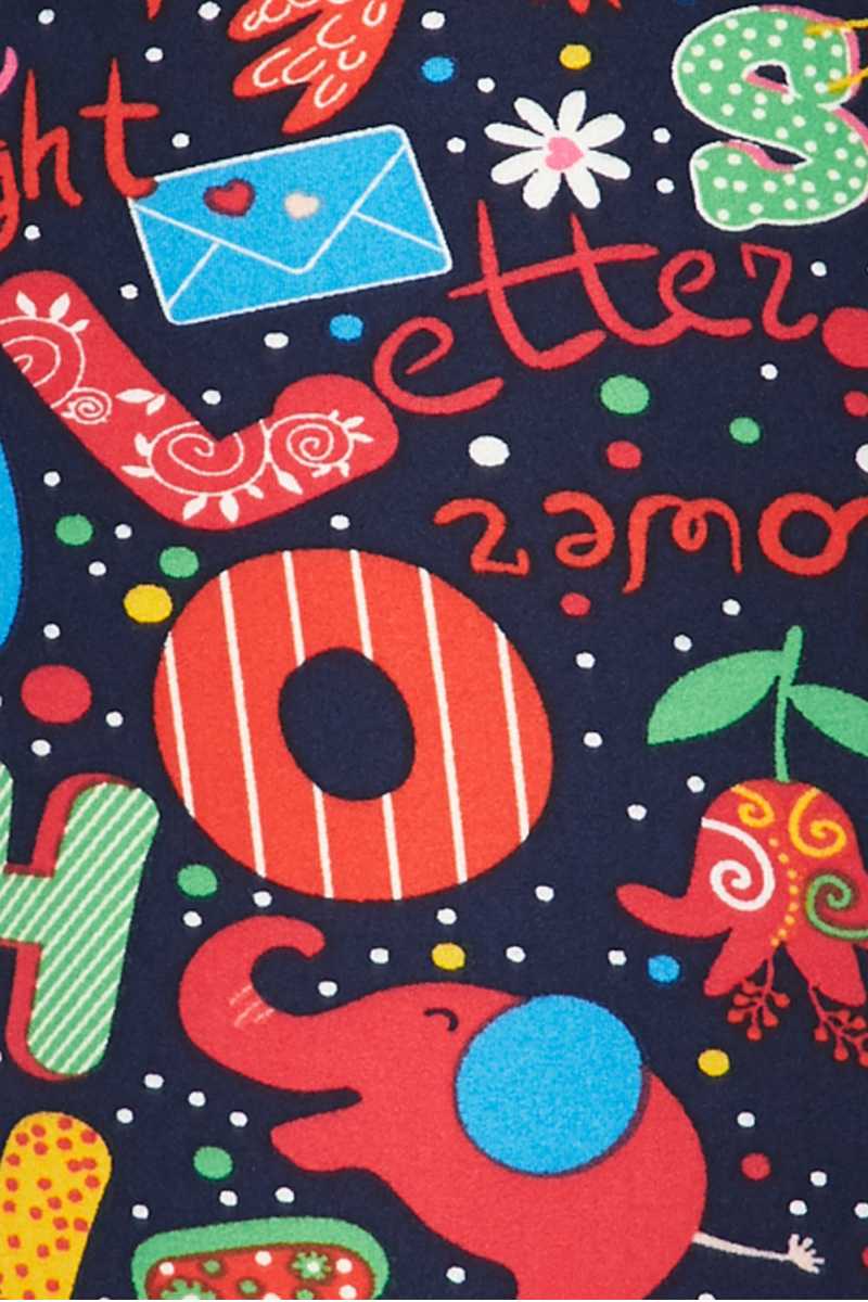 Buttery Smooth Animal Letters Plus Size Capris
