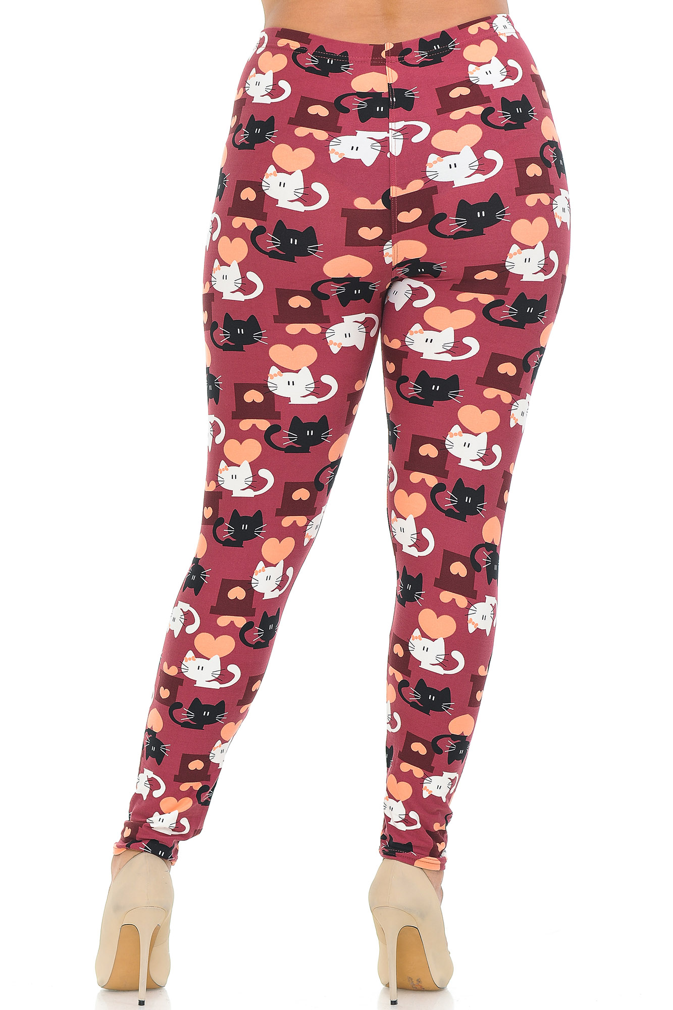 Buttery Smooth Lovable Kitty Cats Extra Extra Plus Size Leggings - 3X-5X