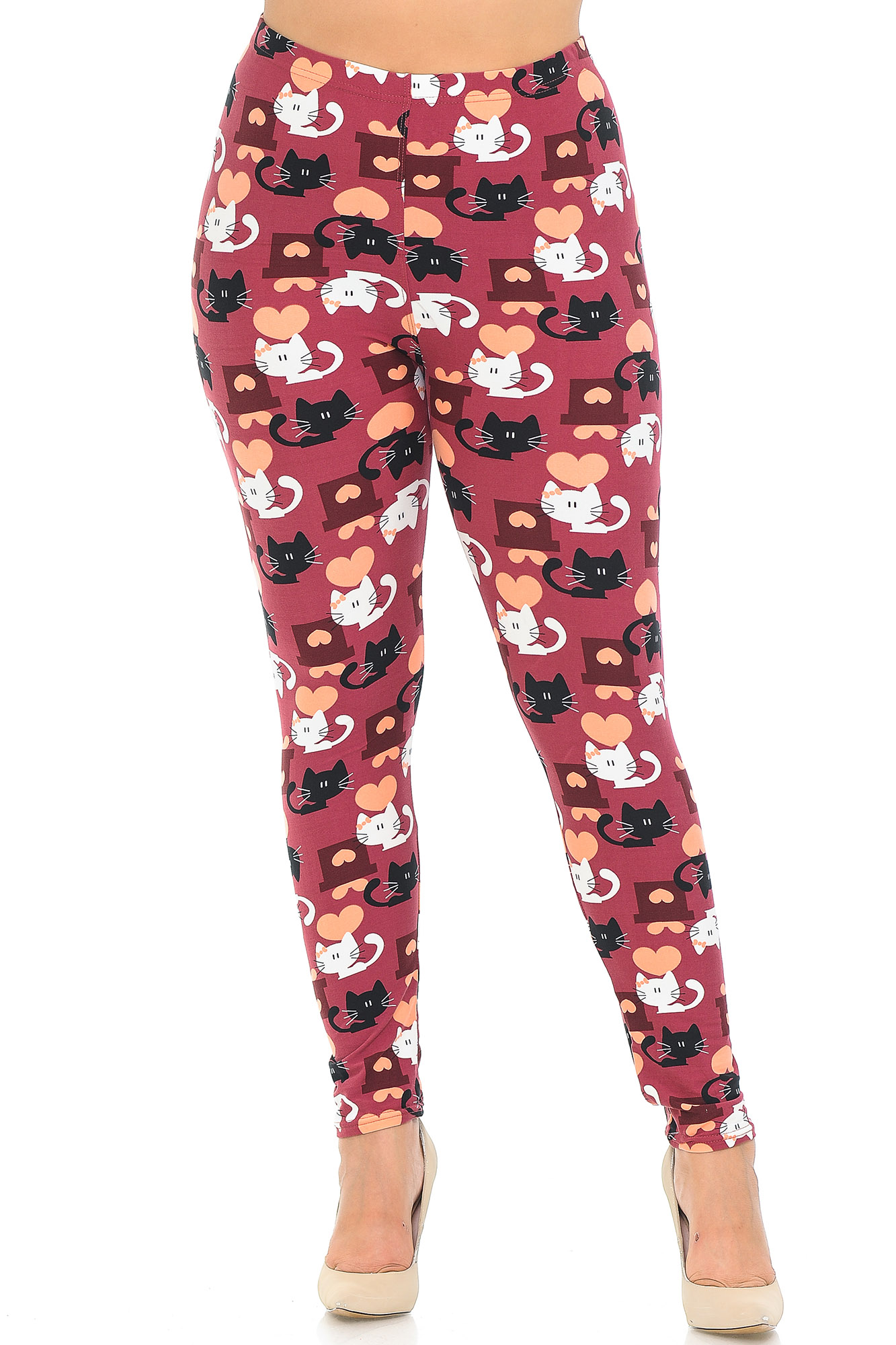 Buttery Smooth Lovable Kitty Cats Extra Extra Plus Size Leggings - 3X-5X