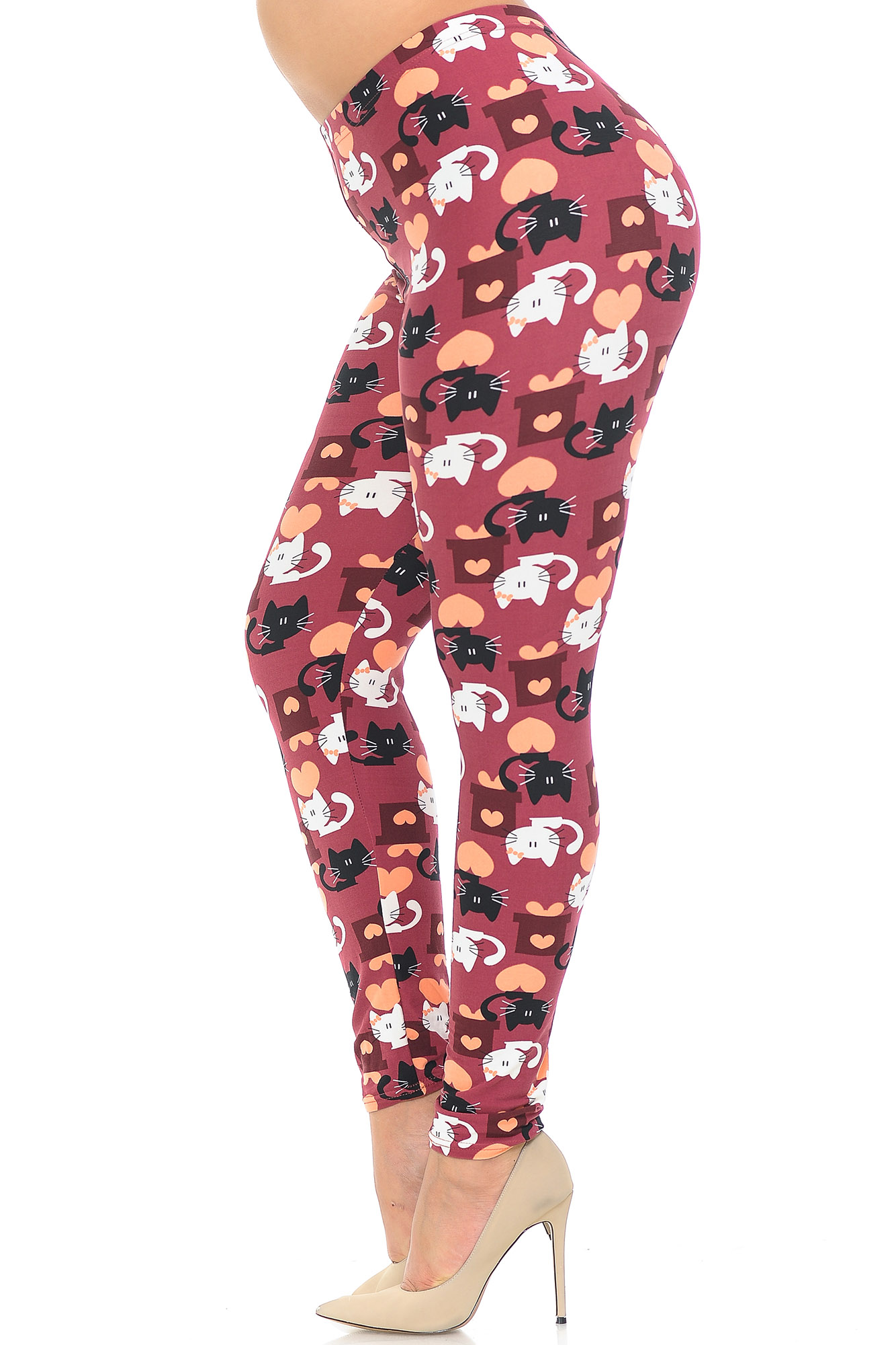 Buttery Smooth Lovable Kitty Cats Extra Extra Plus Size Leggings - 3X-5X