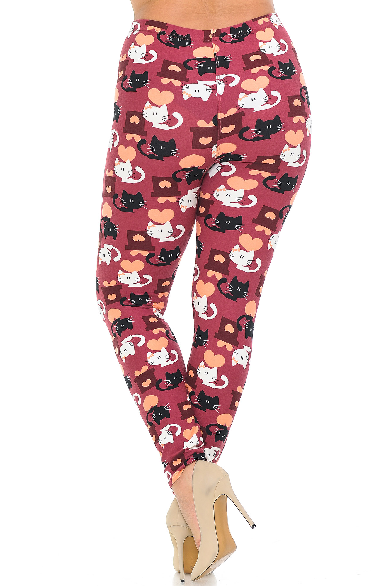 Buttery Smooth Lovable Kitty Cats Extra Extra Plus Size Leggings - 3X-5X