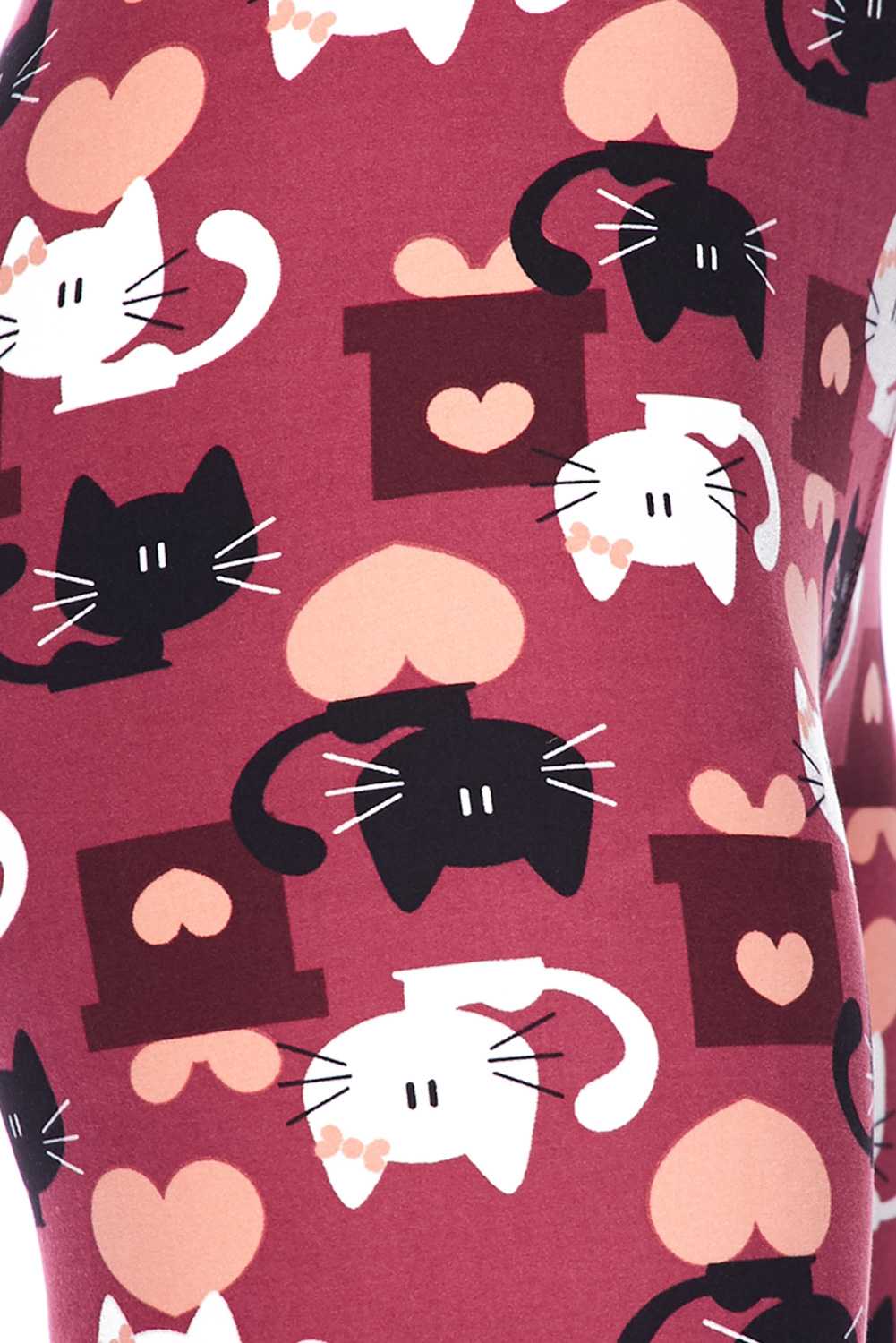 Buttery Smooth Lovable Kitty Cats Extra Extra Plus Size Leggings - 3X-5X