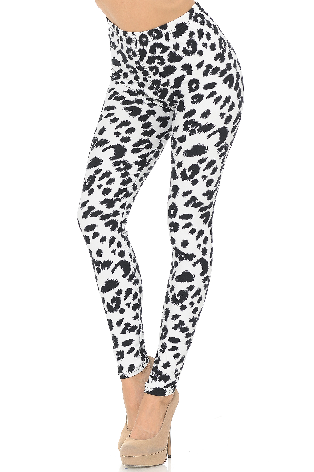 Buttery Smooth Ivory Spotted Leopard Leggings