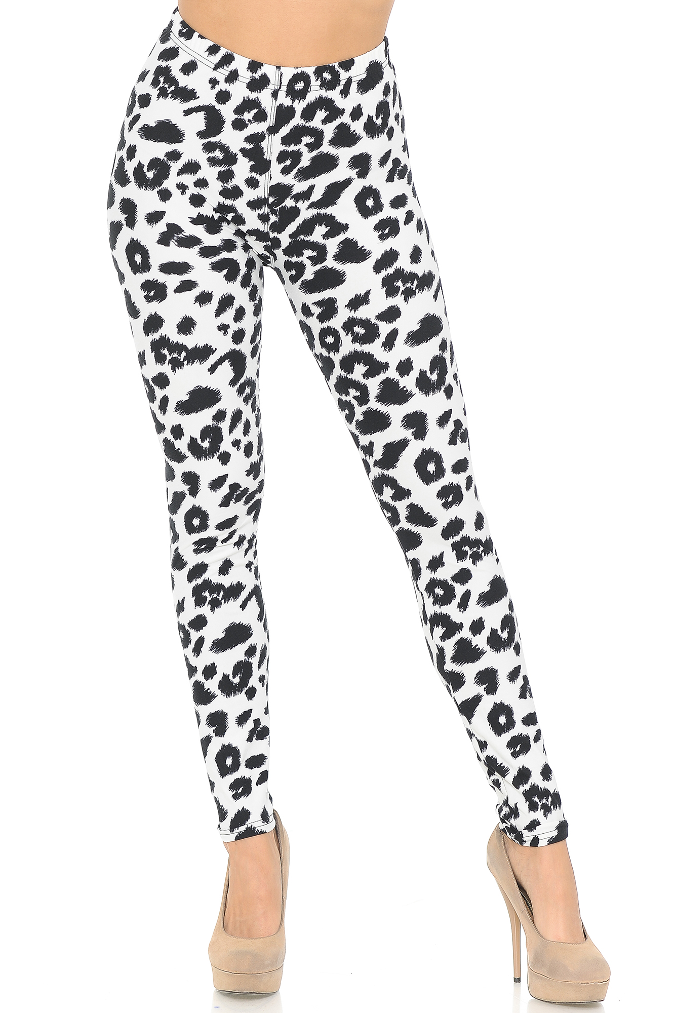 Buttery Smooth Ivory Spotted Leopard Leggings