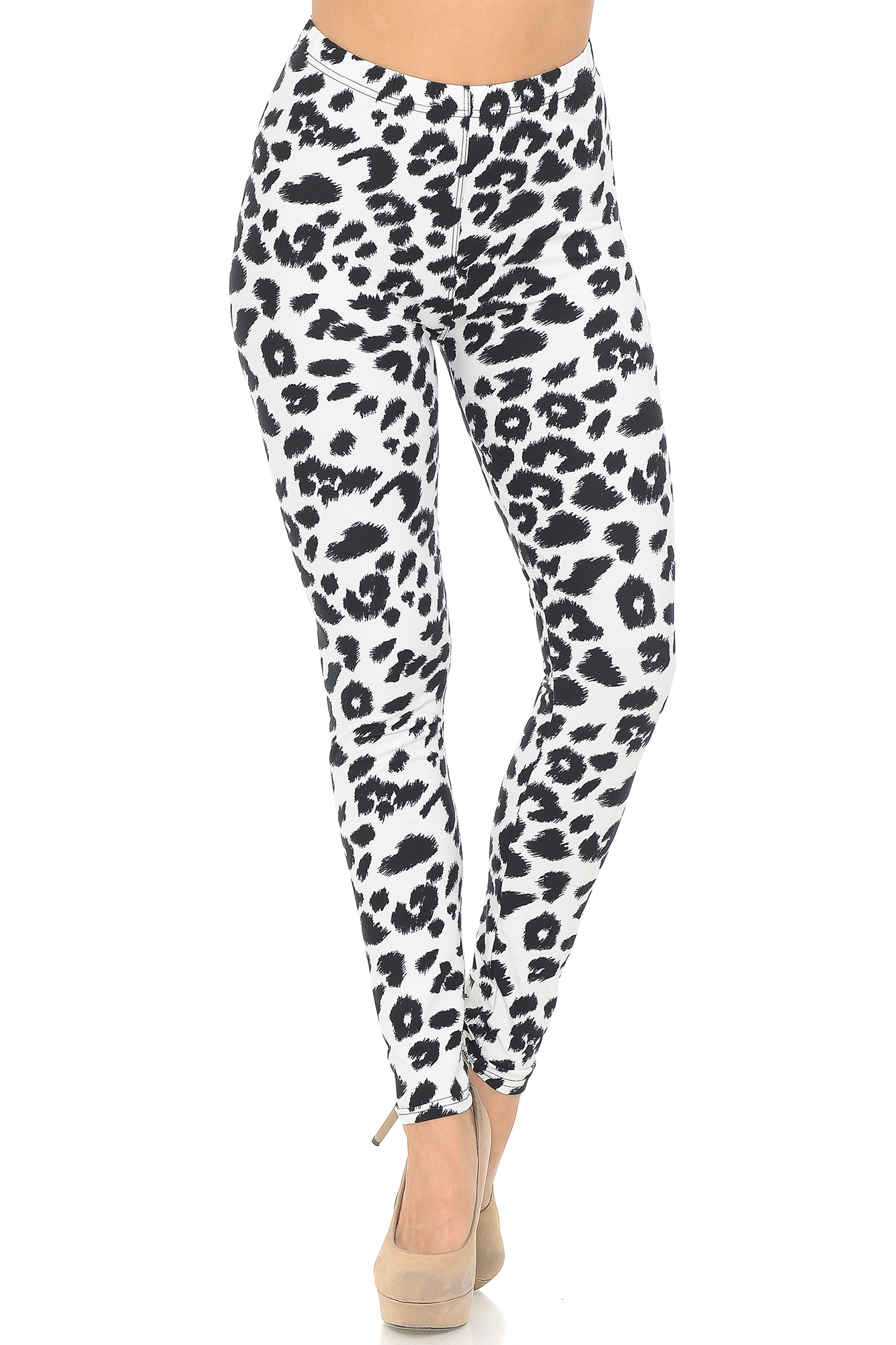 Buttery Smooth Ivory Spotted Leopard Leggings