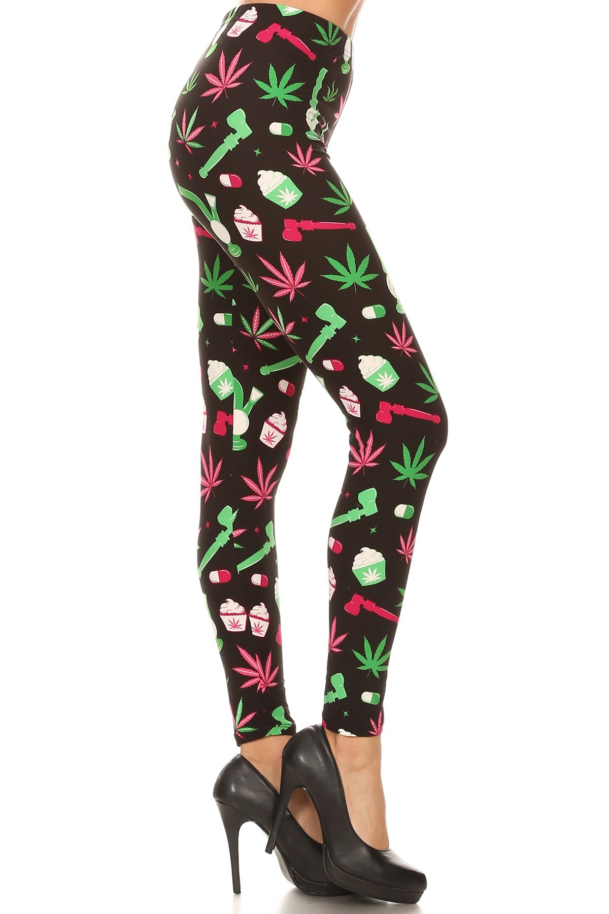 Buttery Smooth Marijuana Esprit Plus Size Leggings