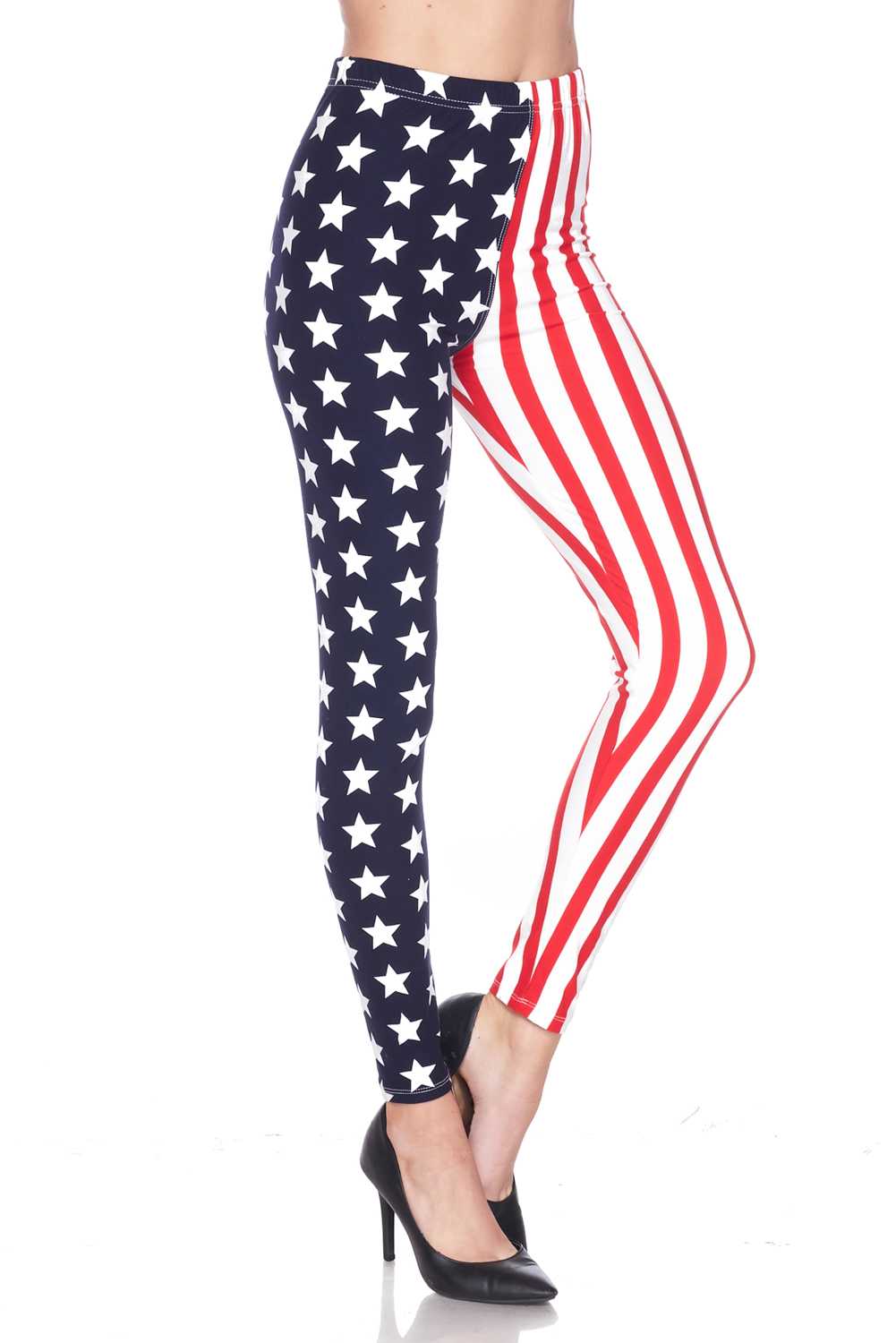 Buttery Smooth USA Flag Plus Size Leggings