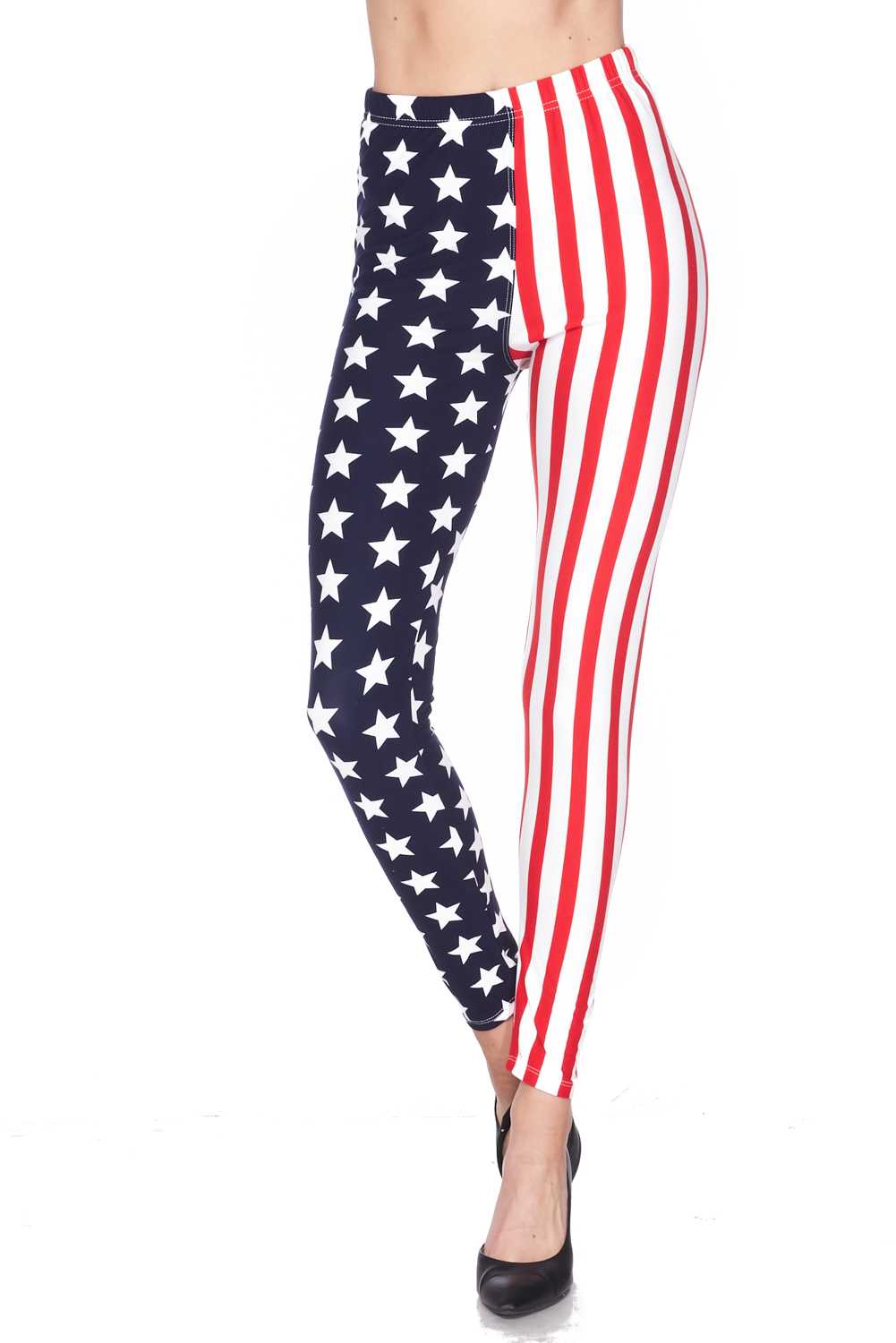 Buttery Smooth USA Flag Plus Size Leggings