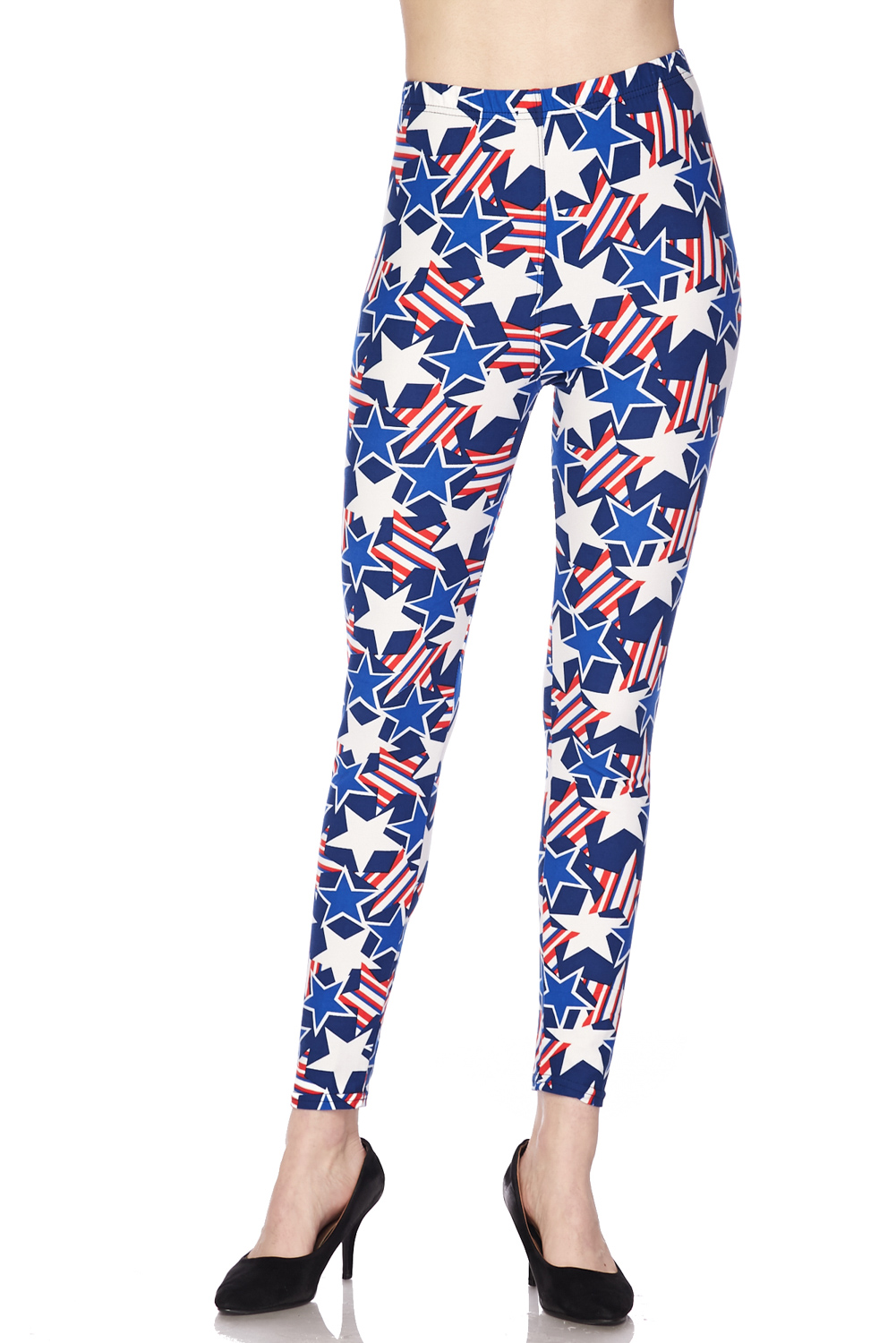 Buttery Smooth American Stars Extra Plus Size Leggings - 3X-5X