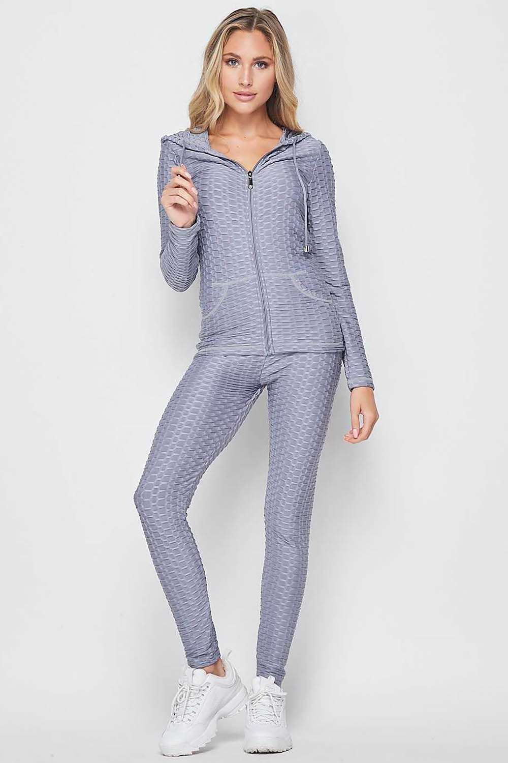 2 Piece Scrunch Butt Leggings and Hooded Jacket Set