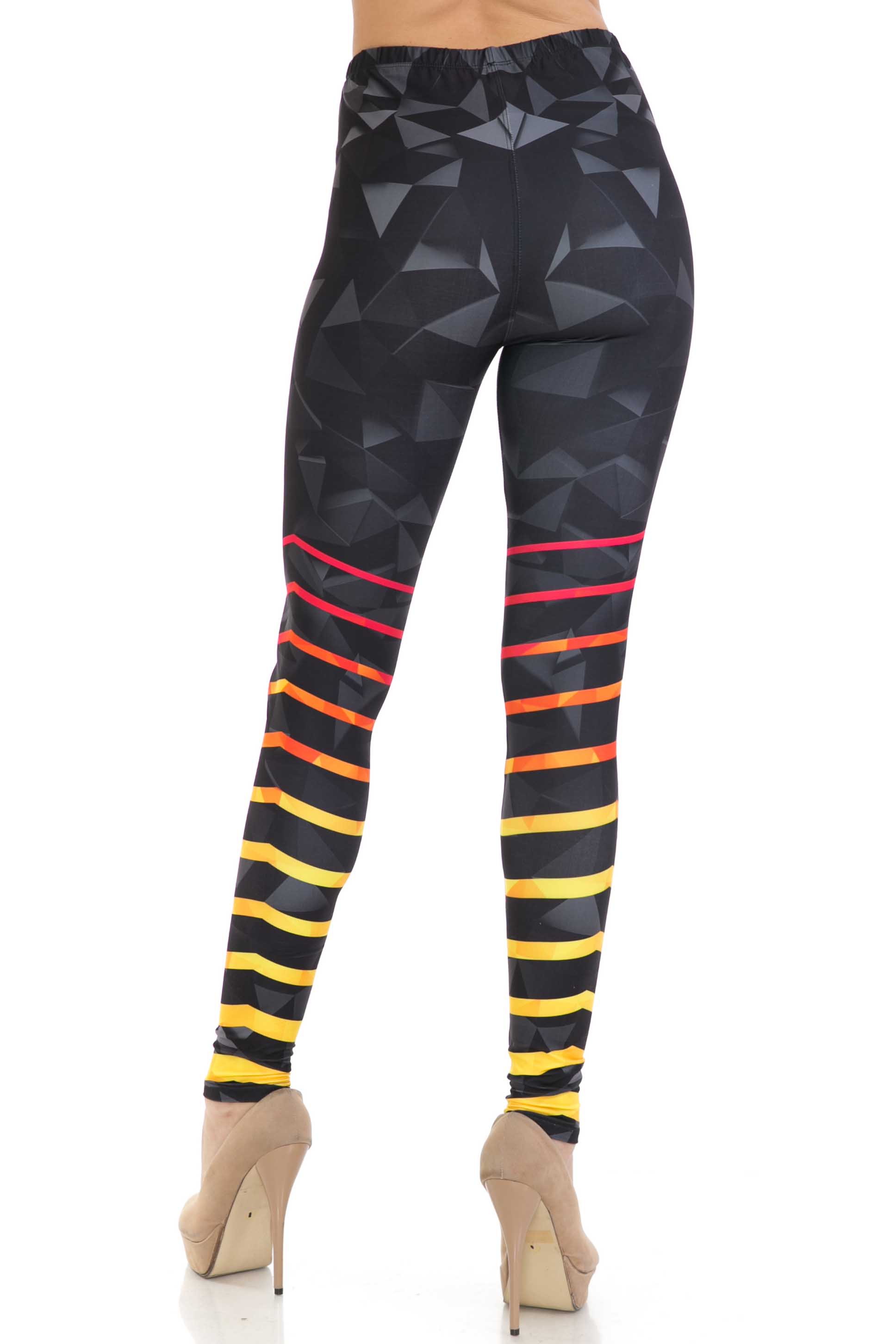 Creamy Soft 3D Harmonic Angles Extra Plus Size Leggings - 3X-5X - USA Fashion™