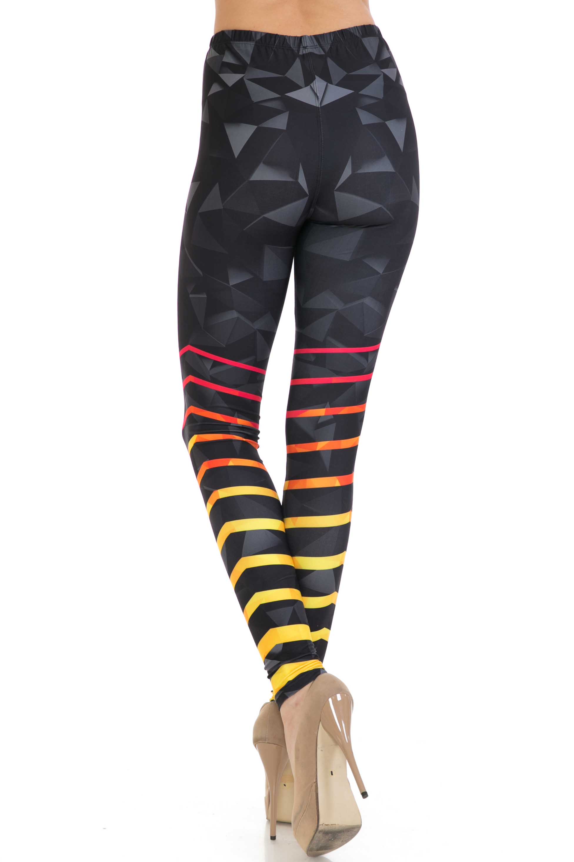 Creamy Soft 3D Harmonic Angles Extra Plus Size Leggings - 3X-5X - USA Fashion™