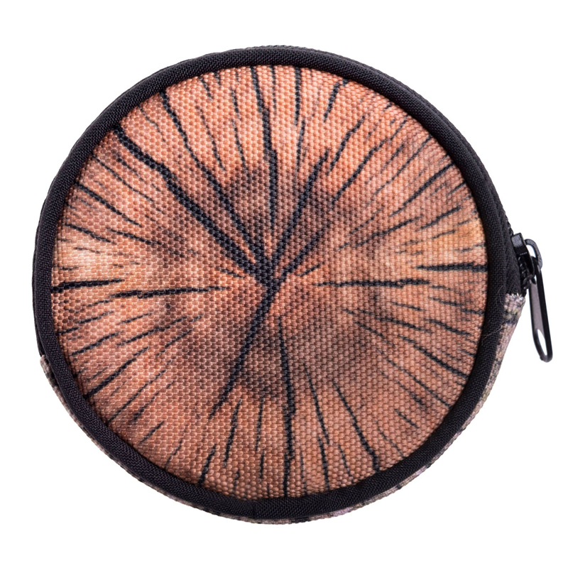 Wood  Round Graphic Print Coin Purse - 18 Styles