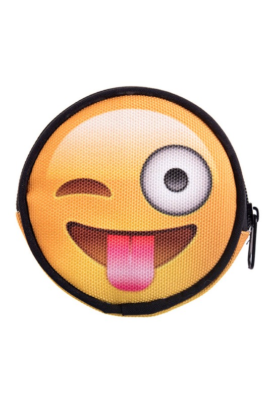 EmojiTongue Round Graphic Print Coin Purse - 18 Styles