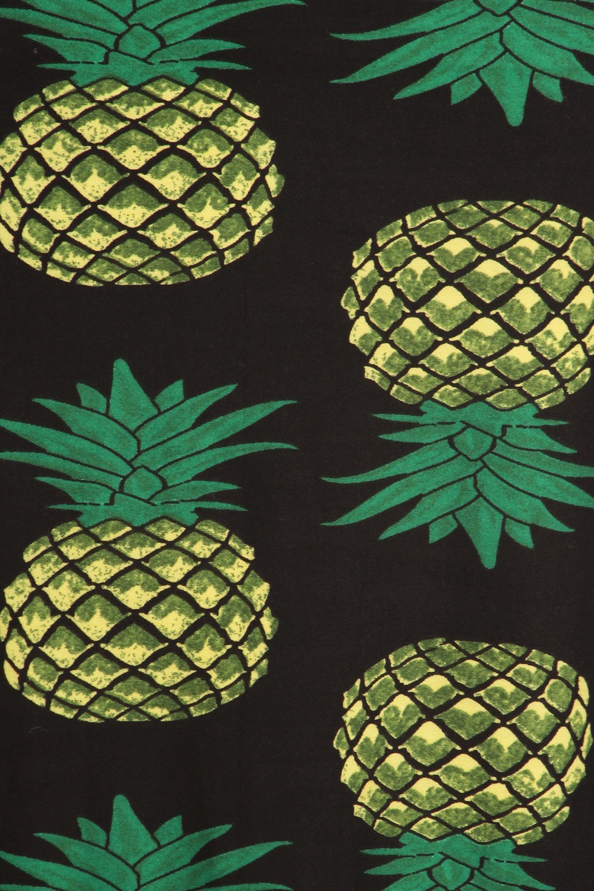 Buttery Soft Green Pineapple Plus Size Maxi Skirt