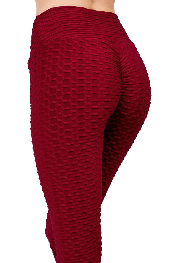 Scrunch Butt Textured High Waisted Plus Size Capris