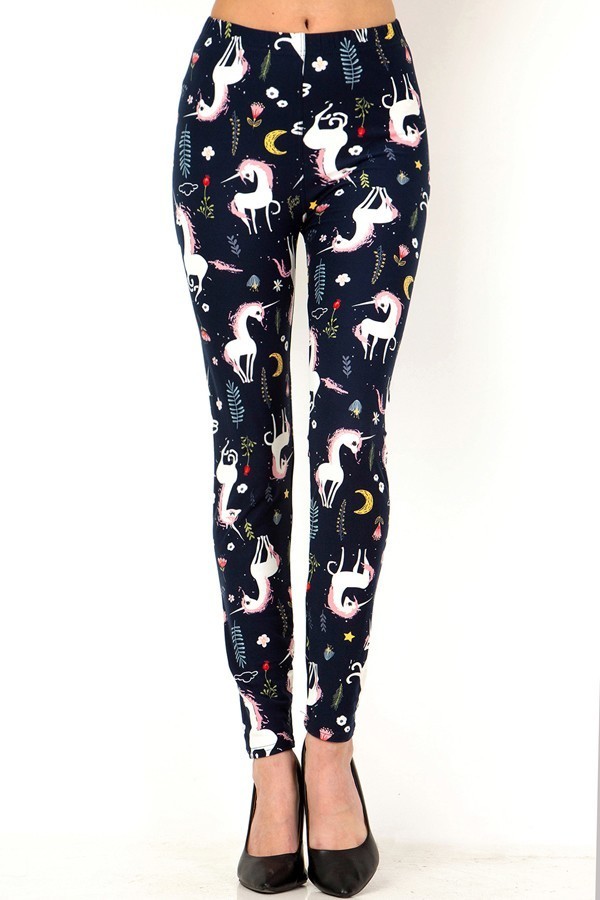 Buttery Smooth Moonlight Unicorn Plus Size Leggings