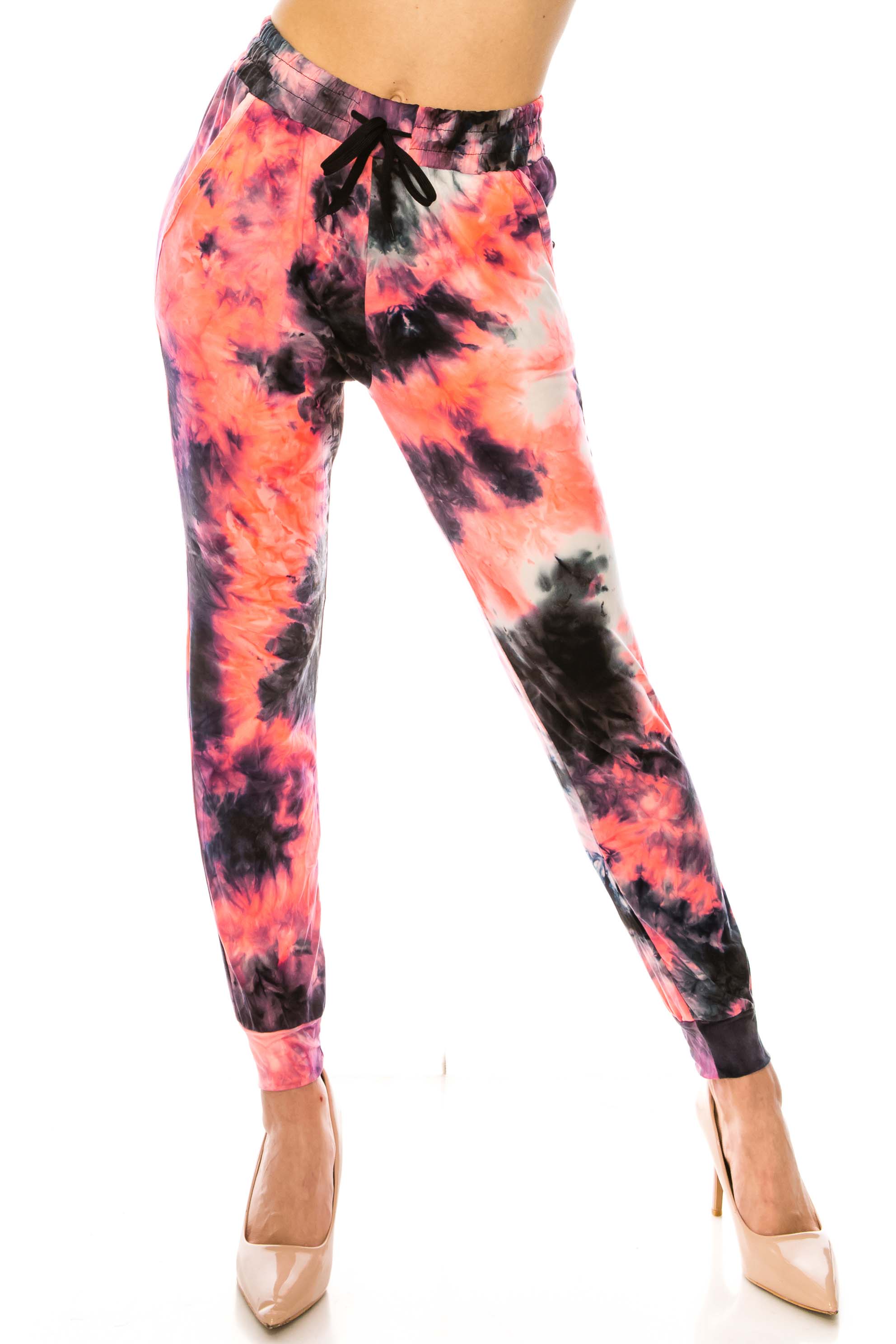 Buttery Soft Coral Tie Dye Joggers