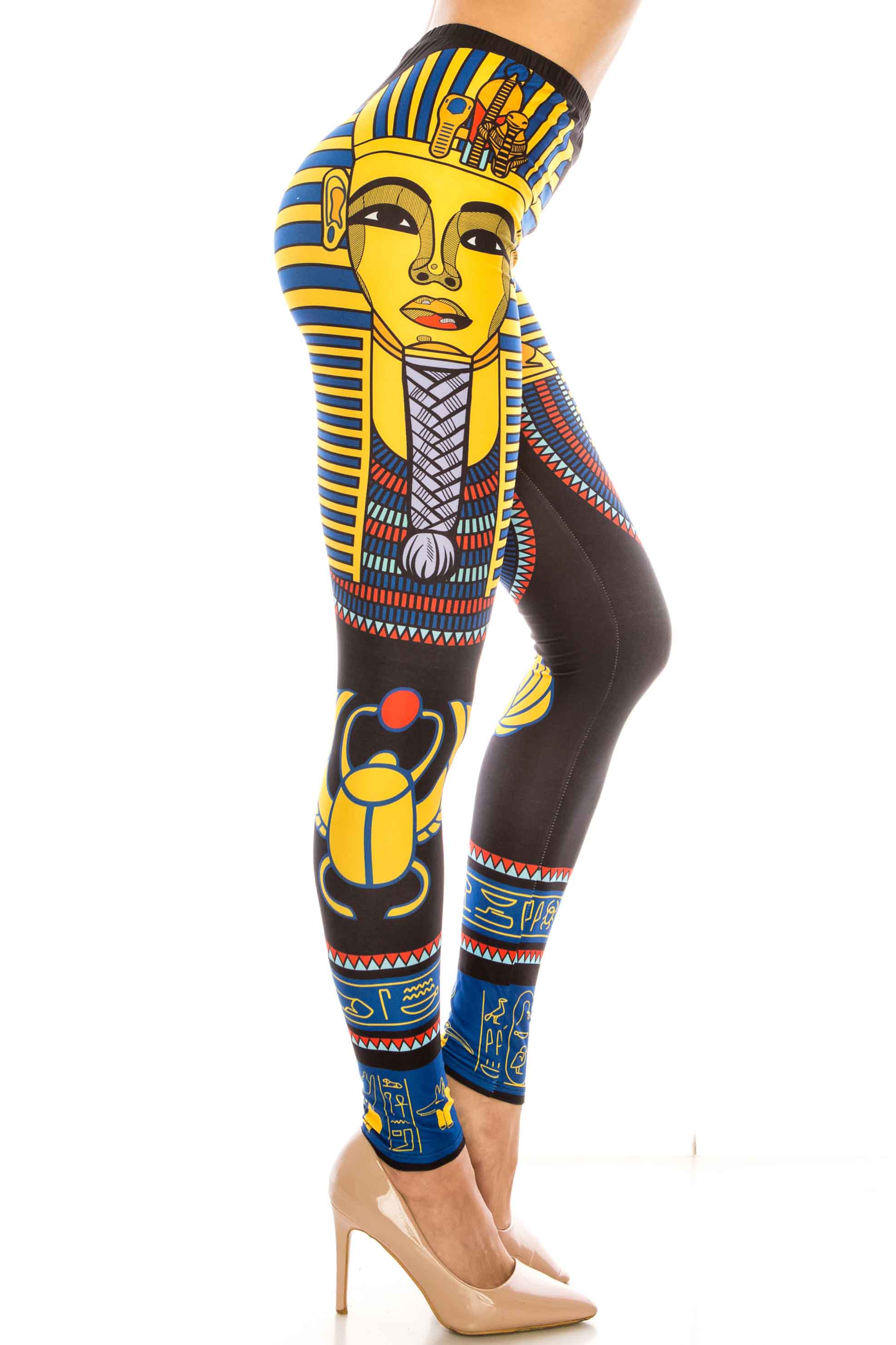 Creamy Soft King Tut Extra Plus Size Leggings - 3X-5X - USA Fashion™