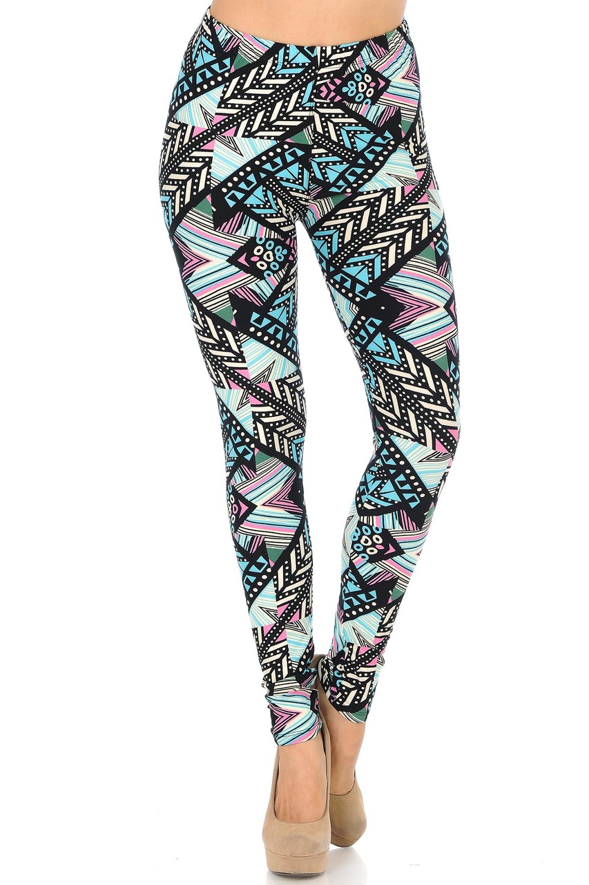 Buttery Smooth Melodic Emerald Tribal Leggings