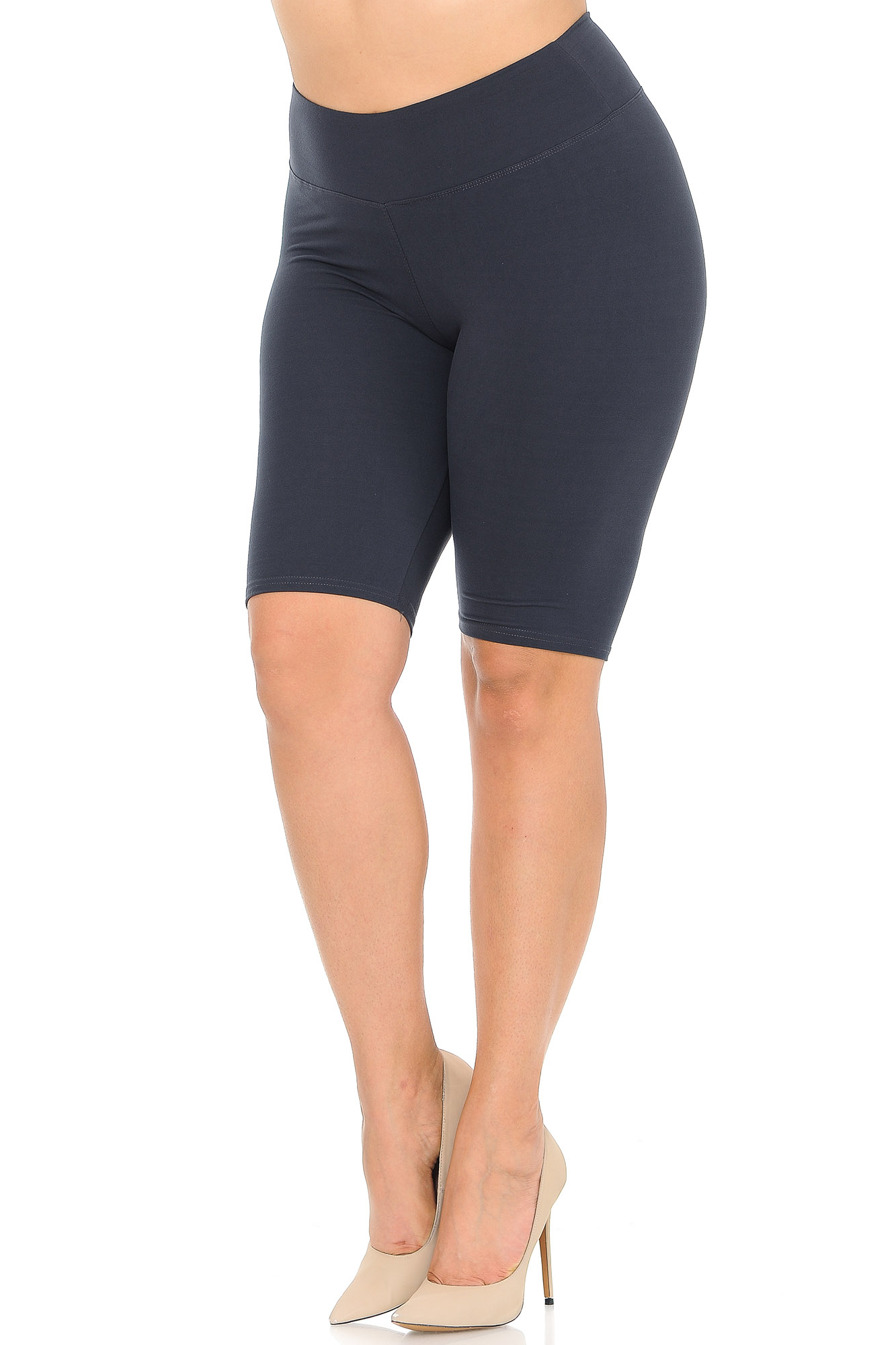 Buttery Soft Basic Solid Plus Size Shorts - 3 Inch