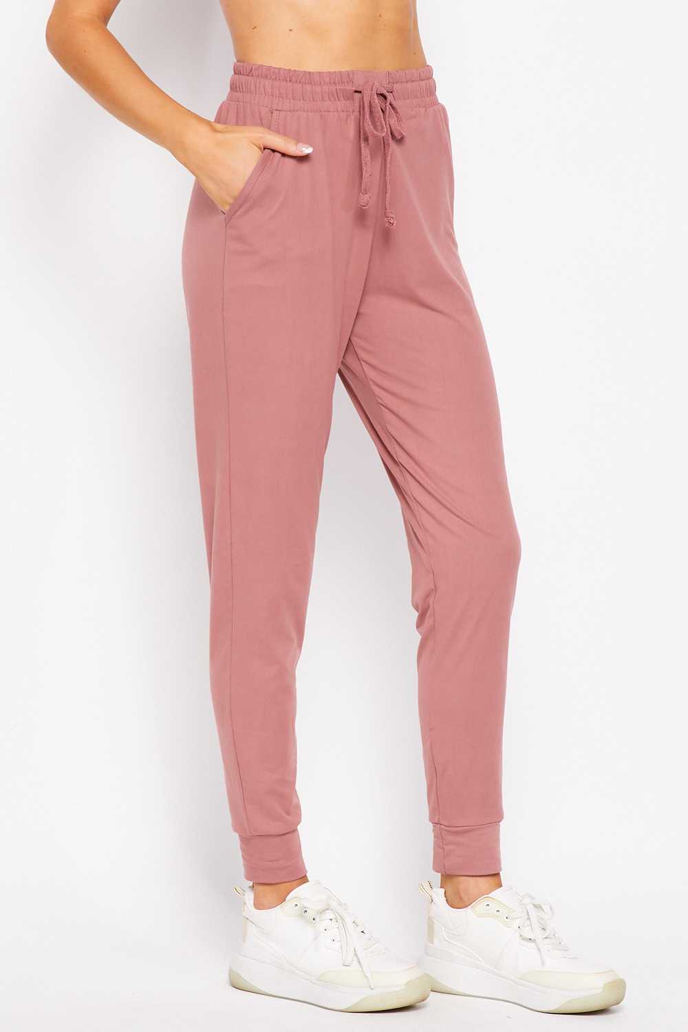 Plus Size Pink Joggers For Women