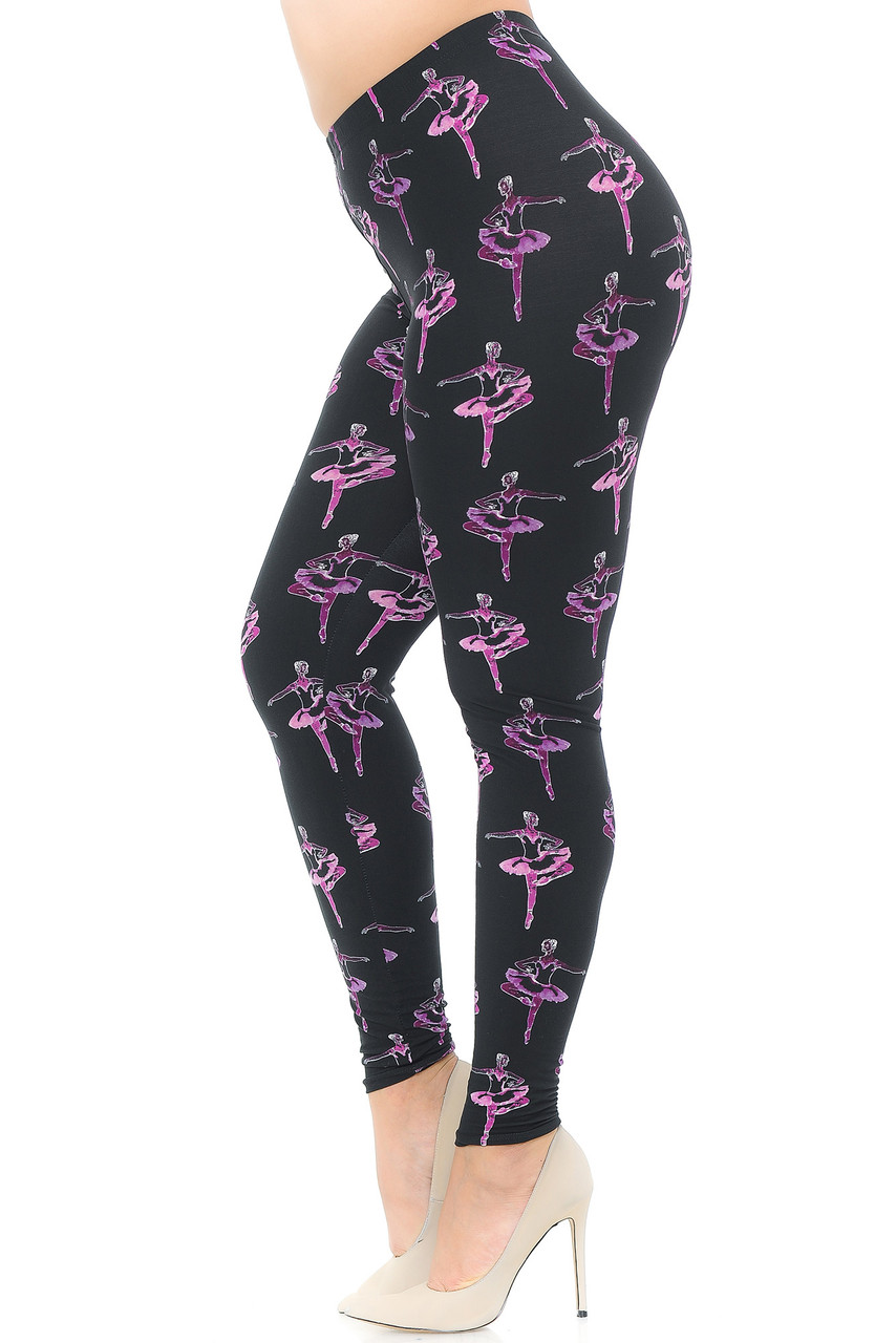 Buttery Smooth Ballerina Extra Extra Plus Size Leggings - 3X-5X