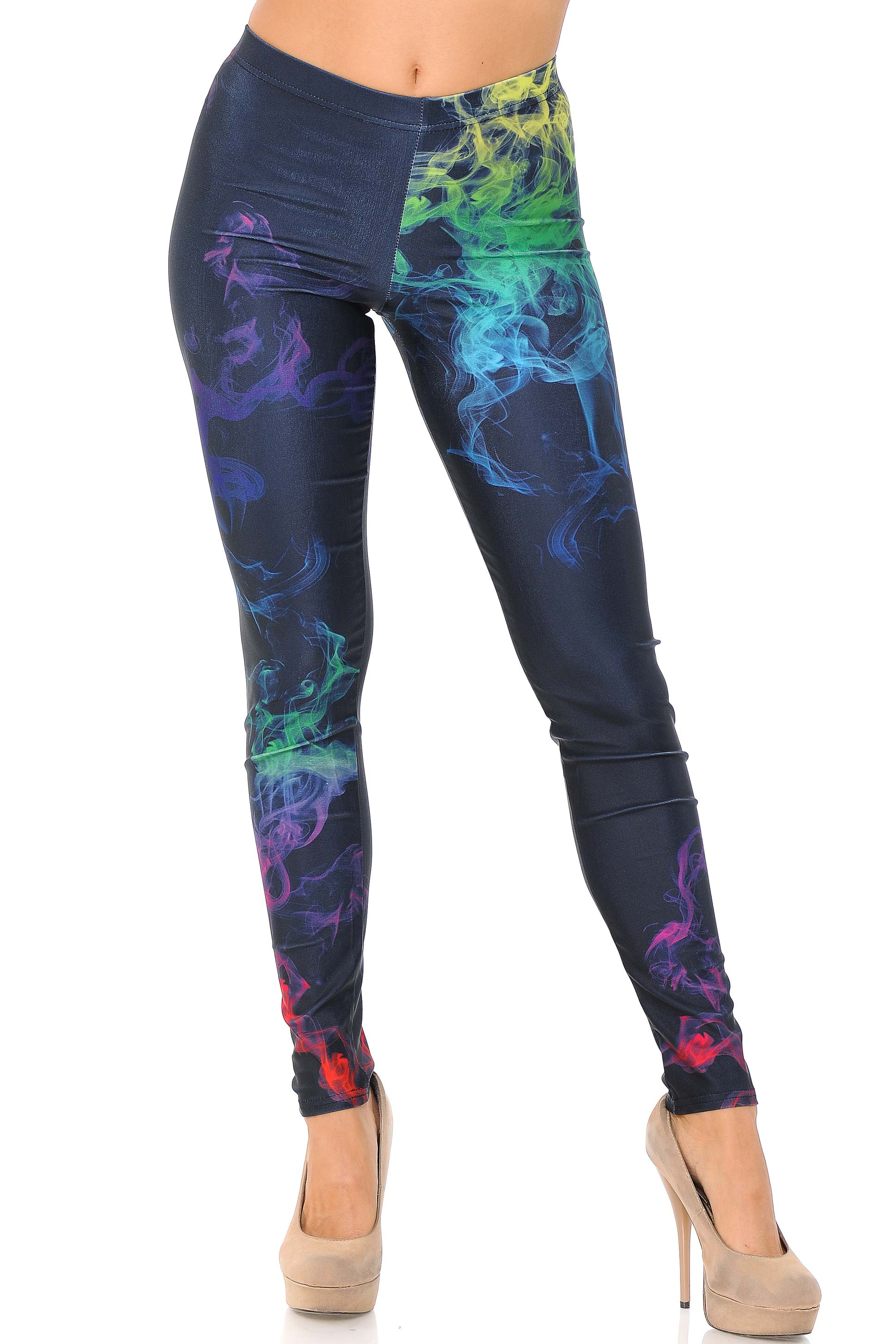 Graphic Print Colorful Mist Leggings