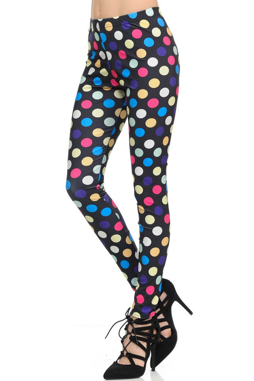 Graphic Colorful Polka Dot Leggings