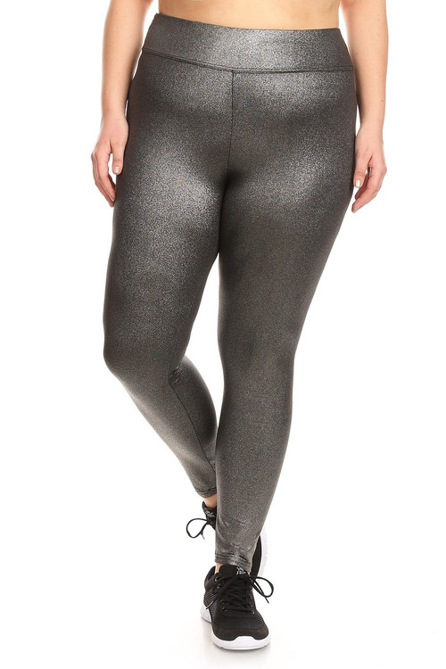 HDE Girls Shiny Wet Look Leggings Kids Liquid Metallic Footless Tights ( Silver, 4/5) - Walmart.com