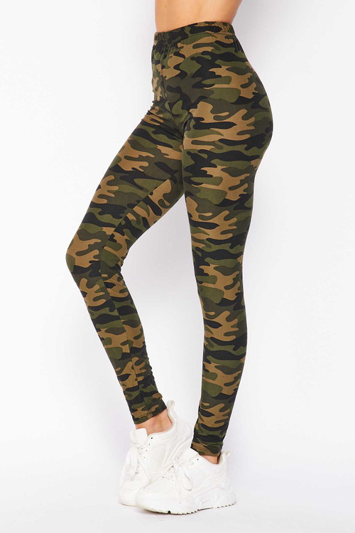 PLUS Camouflage Leggings Camo Army Military Green Olive Butter Soft 10-18 TC PLUS Camouflage Leggings Camo Army Military Green Olive Butter Soft 10-18 TC