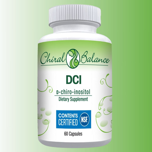 Front of bottle Chiral Balance D-Chiro-Inositol 600mg with a NSF certification on Label. Front of bottle Chiral Balance D-Chiro-Inositol 600mg with a NSF certification on Label.