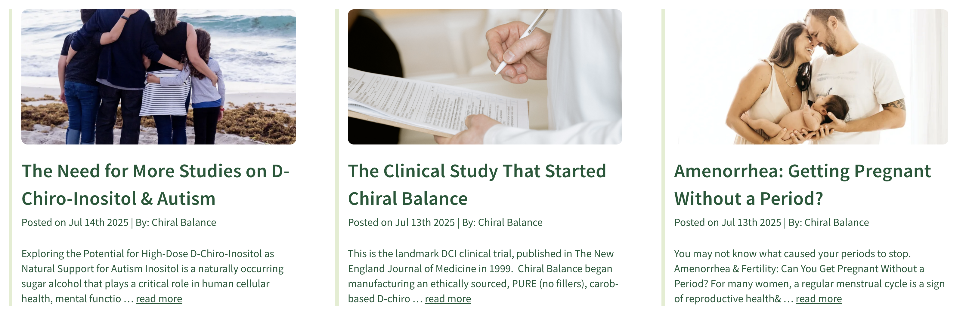 Informational blog about myo inositol and d-chiro inositol and other Chiral Balance products