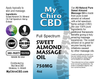 750mg Full Spectrum Sweet Almond Massage Oil