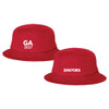 Red 100% Brushed Cotton Twill Bucket Hat