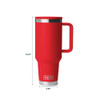 Yeti Red 40 oz. Rambler Travel Straw Mug