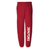 UNISEX Red 8 oz. 50/50 NuBlend Elastic Bottom Sweatpants