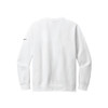 UNISEX White Nike Club Fleece Sleeve Swoosh Crew