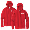 UNISEX Red Nike Club Fleece Swoosh Pullover Hoodie