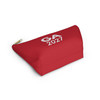 Red Zippered Makeup & Accessory T-Bottom Bag