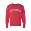 Unisex Red Garment-Dyed Crewneck Sweatshirt