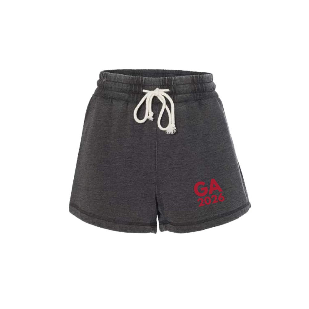 LADIES Charcoal Cotton/Polyester Fleece Shorts
