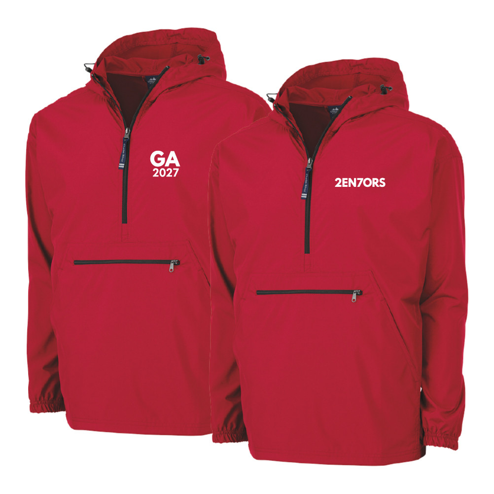 MENS Red Pack-N-Go Unlined Hooded Pullover