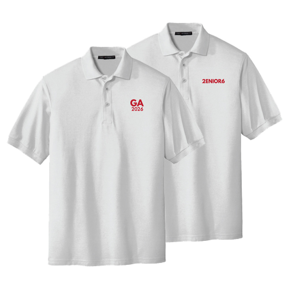 MENS FIT White 65/35 Silk Touch Pique Polo