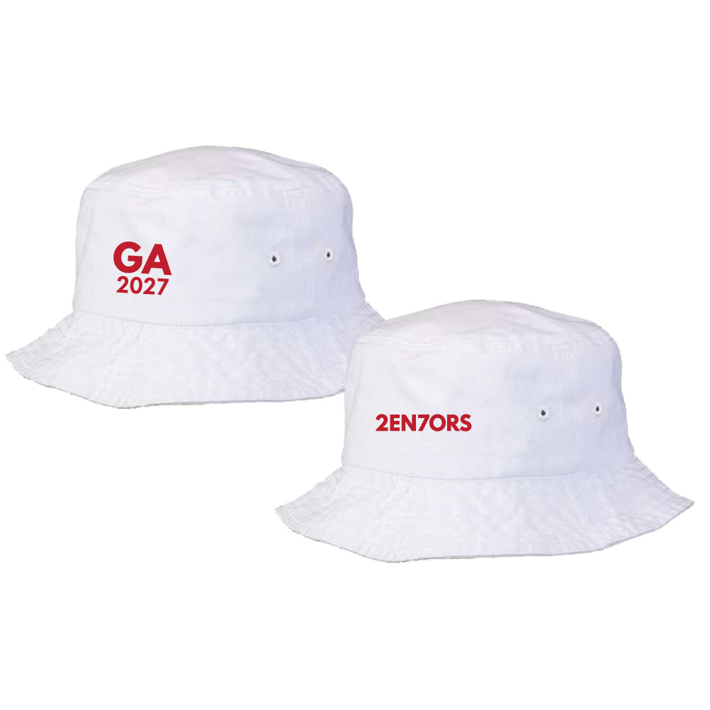 White 100% Brushed Cotton Twill Bucket Hat